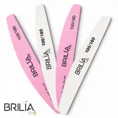 Lixa Polidora E Boomerang 100/180 Brilia Nails Alongamento De Unha Esmaltação Poligel Fibra Gel Nail