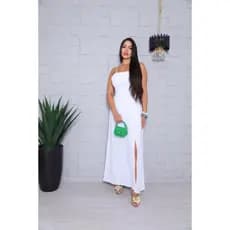 Vestido Longo feminino Elegante Madrinha Social Com Fenda Lateral Casual Casamento