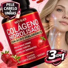 Colágeno Hidrolisado Para Flacidez Cabelo Pele Unhas Anti-idade Rugas Celulite Com Ácido Hialurônico