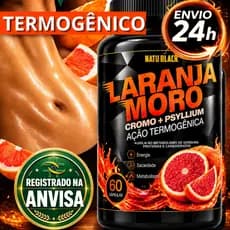 Laranja Moro Natural REGISTRADO NA ANVISA Original Picolinato de Cromo + Psyllium Termogenico