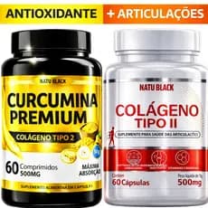 Kit Colágeno Tipo 2 Original com Curcuma Longa 100% Pura Curcumina REGISTRADO NA ANVISA