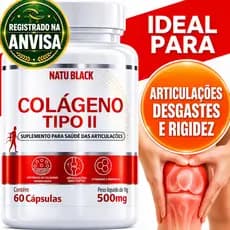 Colageno Tipo 2 Original REGISTRADO NA ANVISA Não Hidrolisado Articulações Tendões Joelho Cartilagem