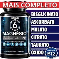 6 Magnésio Vitamina B12 Completo Ascorbato Bisglicinato Citrato Malato Óxido Taurato- ENVIO IMEDIATO