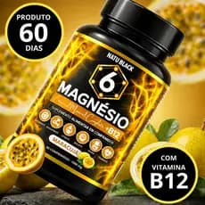 Magnésio 6 em 1 Com Vitamina B12 METILCOBALAMINA Maracúja ORIGINAL Energia, Sono, Imunidade, Coração