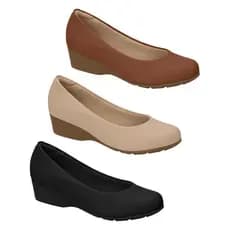 Sapato Modare Feminino Anabela Salto Baixo Conforto Trabalho