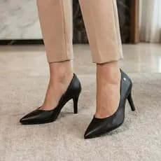 Scarpin Feminino Vizzano Sapato Salto Alto Bico Fino Básico