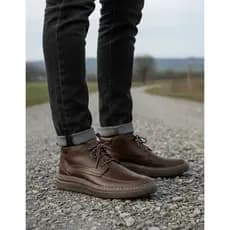 Bota Democrata Grid Masculina Coturno Couro Confortavel Leve Botina