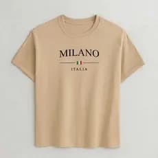 Camiseta Slim Masculina Milano Itália Moderna Casual Algodão Premium