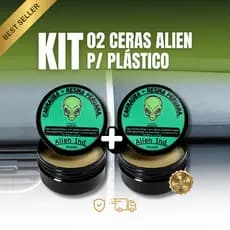 Kit 02 Ceras Automotiva Alien Restauradora de Painel e Plasticos e Revitalizadora para Brilho e Proteção contra Danos