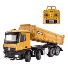 Caminhão Bitruck Basculante Huina 1536 Controle Remoto 1:14
