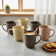 Kit 6 Caneca Ecológica Plástico Bambu Sustentável 300ml
