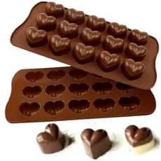 Forma Forminha De Silicone Molde Coração Gelo Chocolate Sabonete Vela