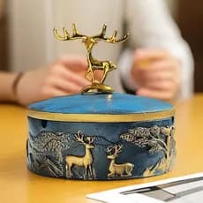 Cinzeiro retrô criativo com capa, ornamentos de tamanho grande, tendência nórdica, exclusivo, casa, sala de estar, escri