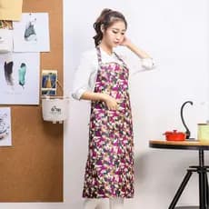 Cozinha alongada avental impermeável ocidental rápido restaurante café trabalho alongado Anti-sujo cintura impresso aven