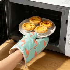 Cozinha cozinhar anti-escaldante luvas de isolamento térmico bonito Flamingo pote esteira anti-escaldante doméstico Dai