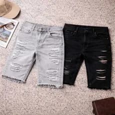 Kit com 2 Bermuda Jeans Masculina Modelo Jogador Grafite