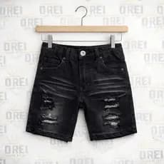 Bermuda Jeans Para Menino Infantil Shorts Rasgado Envio Hoje