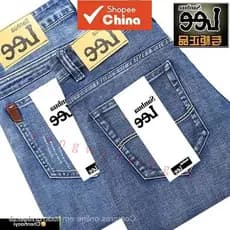 Calças Jeans Masculinas de Verão em Estoque, Calças Casuais com Alta Elasticidade Lee Nzk ESTZ WNIQ