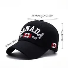 1 Peça Masculina Unissex Bandeira Do Canadá Beisebol Bonito De Bandaeira Ajustável Snapback Golfe Hip-Hop Chaléu De