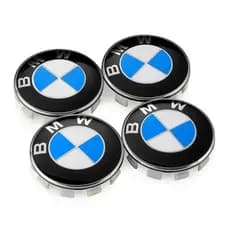 4 Unidades Genuínas BMW Emblema Roda Cubo Logotipo Aro Tampa Central 68 Mm Conjunto De 4 Tampas