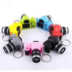 Mini Chaveiro De Câmera De Brinquedo SLR Carro Lanterna LED Apenas Vidro Colorido
