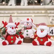 Boneca de Papai Noel/boneco de neve/alce/enfeites de árvore de Natal (Aurora)