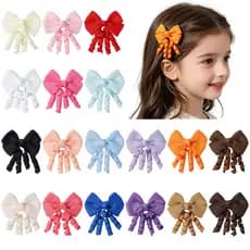1-2 Pçs Grampos De Cabelo De Tecido De Arco Encaracolado Colorido , Presilhas Laterais Fofas Para Meninas , Acessórios D