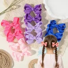 4 Pçs Bonito Fita Arco Menina Grampo De Cabelo Doce Esquema De Cores Diário Versátil Sem Fazer Erros Acessórios Da