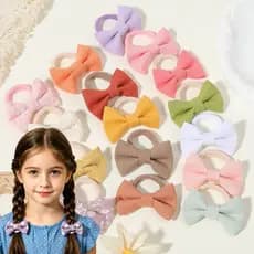 1-2 Laços De Cabelo Do Laço Da Tela Das Crianças Dos Pces , Faixas Elásticas Sem Danos Para Meninas , Acessórios Bonitos