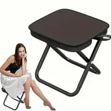 Banqueta Banquinho Dobrável Alumínio Camping C/ Bolsa Ziper