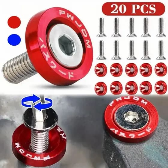 Fender Conjunto De Arruelas De Alumínio E Parafusos Pára-Choque Estilo M6 JDM 10 Peças Para Honda Civic Motos Universal