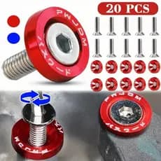Fender Conjunto De Arruelas De Alumínio E Parafusos Pára-Choque Estilo M6 JDM 10 Peças Para Honda Civic Motos Universal