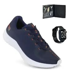 Tenis Masculino + Relogio + Carteira Esportivo Versatil Academia Corrida Caminhada Ultra leve e Macio