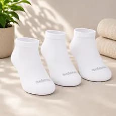 kit 3 Meias Sapatilha Algodão Selene Infantil Invisível Baixa Unissex Esportiva Academia