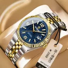 8181 Moda BINBOND Novo Luxo Negócios Relógio De Quartzo Masculino À Prova Dwaterproof Água Calendário Luminoso Masculina