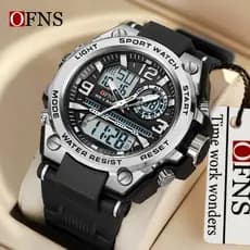 6024 OFNS Top Marca Moda Relógio Masculino 5ATM À Prova D'água Esportes Militar De Quartzo