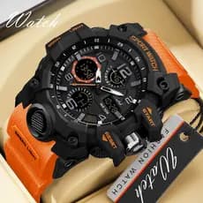 OFNS S6021 Sports Masculino Relógio Eletrônico Multifuncional À Prova D'água LED Dual Display Moda Estudante Digital