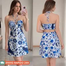 Vestido Feminino soltinho Curto estampado Floral Look Praia verão PROMOÇÃO