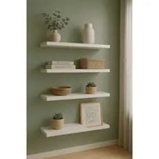 Kit om 4 Prateleiras Decoração Fácil Instalação Mdf Envio Imediato
