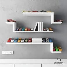 Kit de Prateleiras Carrinhos Hot Wheels Decorativas Modelo Z Fácil Instalação MDF REF0001
