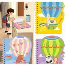 Caderno Espiral A6 Coleção Balões Animais, Ideal para Anotações Práticas e Criativas