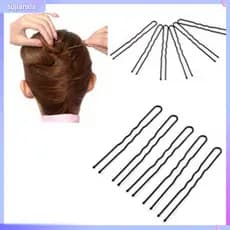 60 Pçs Grampo De Cabelo Waved Em Formato De U /