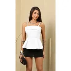 Blusa Feminina Peplum Sofia _ Tendência Marrante