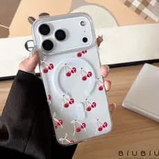 Estilo doce de cerejas Capinha Capa de Transparente Para iPhone 11 14 15 16 12 17 13 pro max 7/8 plus produto em alta