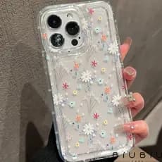 Capa de Celular com Estampa de Flores Coloridas - Compatível com iPhone 11 12 13 14 15 16 17 Pro Max XR X XS 7/8 Plus