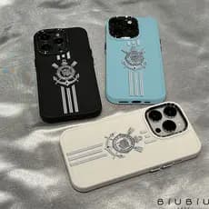Corinthians Silicone Anti Queda Capinha capa Adequado for iPhone XR 11 12 13 14 15 16 17 Pro Max À Prova D'água De Choq