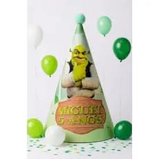 Chapéu De Aniversário Personalizado Tema Shrek - Lembrancinhas Personalizadas Shrek