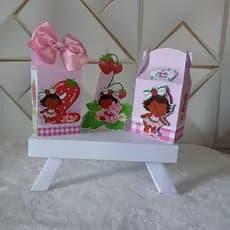 Kit Festa Moranguinho Baby - Caixinhas Personalizadas Moranguinho Bebê - Lembrancinhas Personalizadas Moranguinho