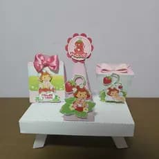 KIT 15 Peças Caixinhas Personalizadas Moranguinho Baby - Lembrancinhas Personalizadas Moranguinho Bebê - Mesvesário