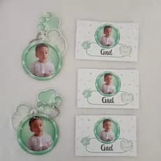 Kit Chaveiro e Etiqueta Personalizadas - Tigre Verde - Chaveiro Personalizado - Tag Personalizadas